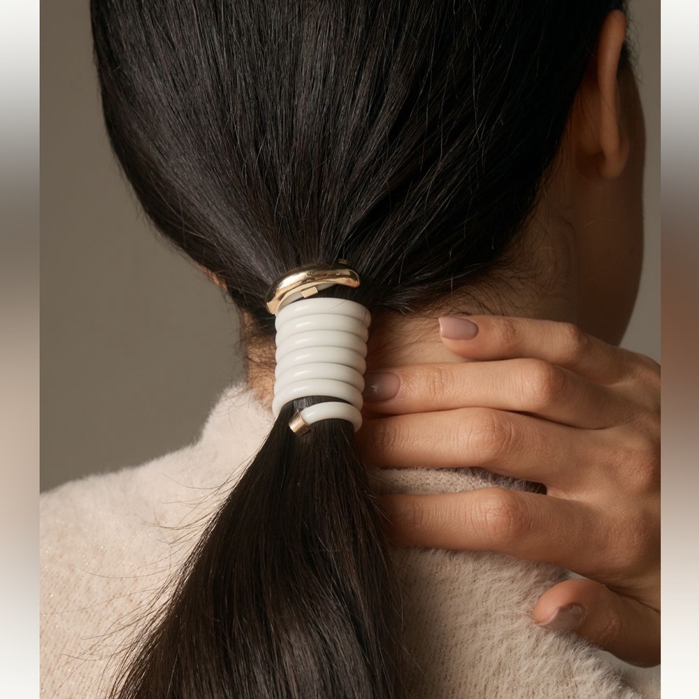 Anthropologie Set Of 3 Spiral Hair Coil Ties for Braids and Ponytails
